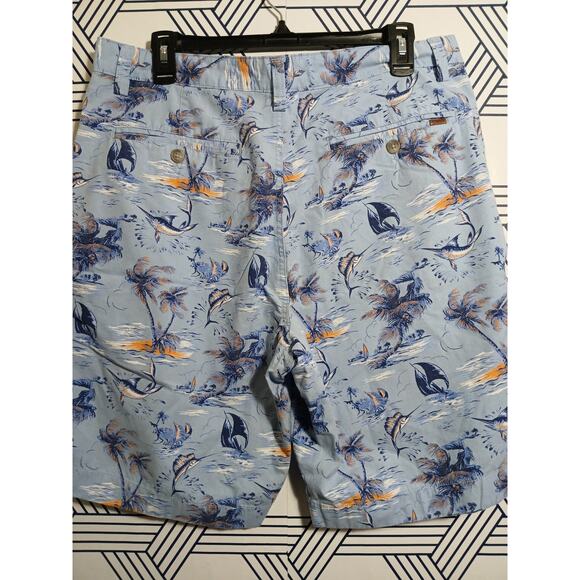 Mens Chaps Swordfish Printed Shorts Size 34 - Picture 3 of 3